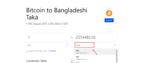 ১ বিটকয়েন সমান কত টাকা?
